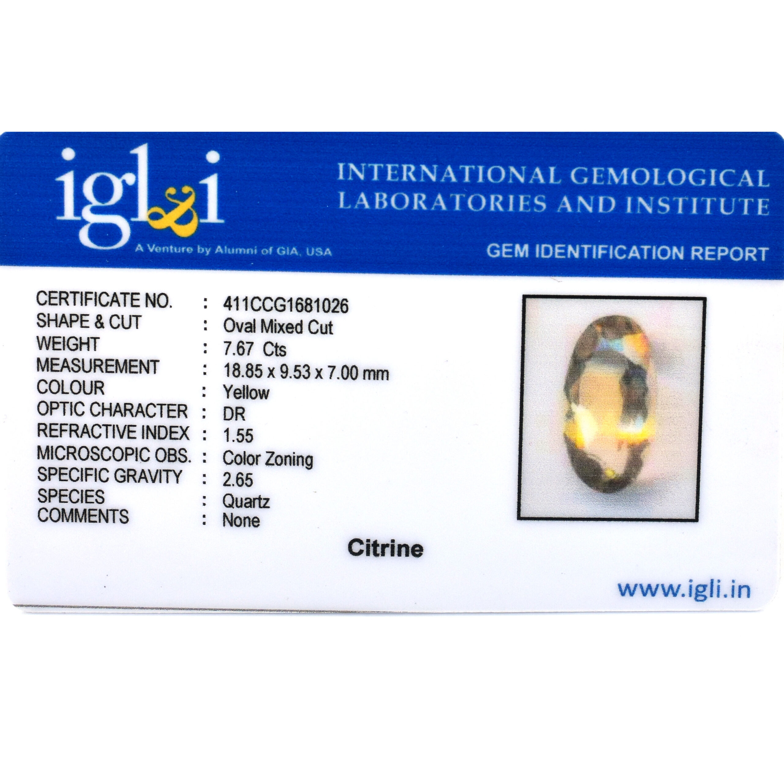 Natural Citrine (Sunela) Gemstone – Certified Astrological Gemstone - Image 2