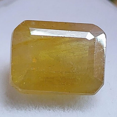 Natural Yellow Sapphire (Pukhraj) Octagonal Step Cut Certified Loose Gemstone – 5.96 Carat IGI Certified Yellow Sapphire for Ring & Pendant - Image 6