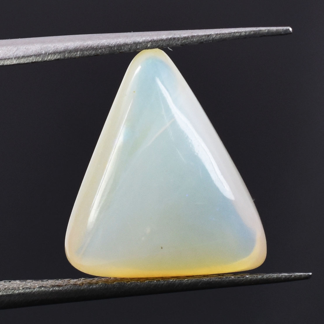Premium Natural Pale Yellow Opal Triangular Cabochon Gemstone - Image 5