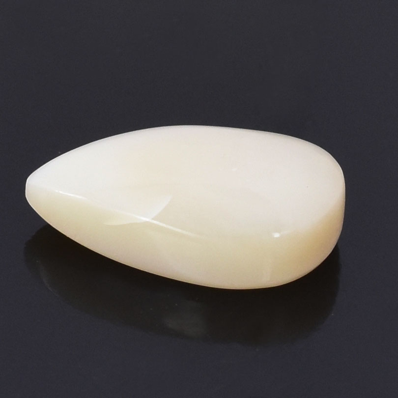 Premium 5.65 Cts Certified Natural Grey Opal Pear Cabochon - Image 7