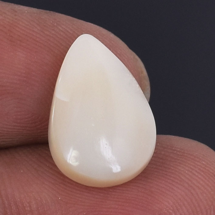 Premium 5.65 Cts Certified Natural Grey Opal Pear Cabochon - Image 8