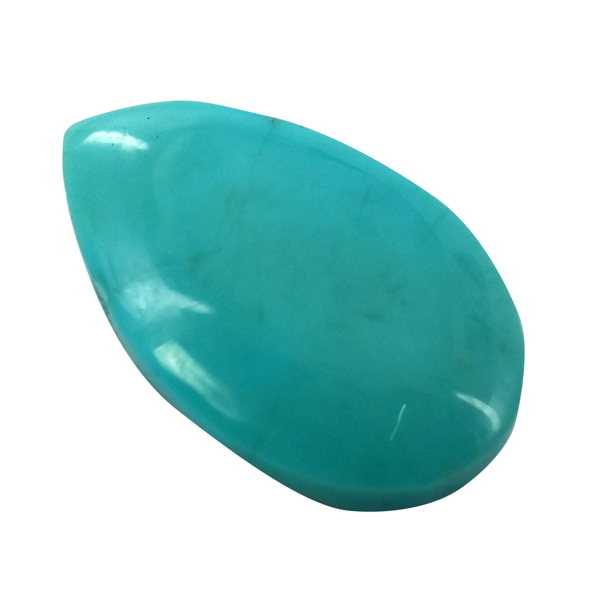 Natural Turquoise (Firoza) Pear Cabochon Loose Gemstone | Certified Blue Turquoise for Ring & Pendant | Natural Healing Crystal - Image 2