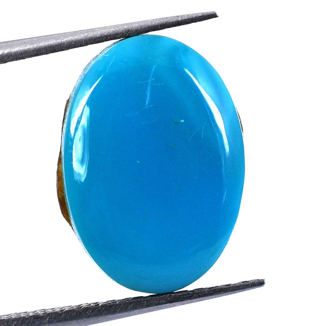 Natural Turquoise (Firoza) Oval Cabochon Loose Gemstone | Certified Blue Turquoise for Ring & Pendant | Natural Healing Crystal