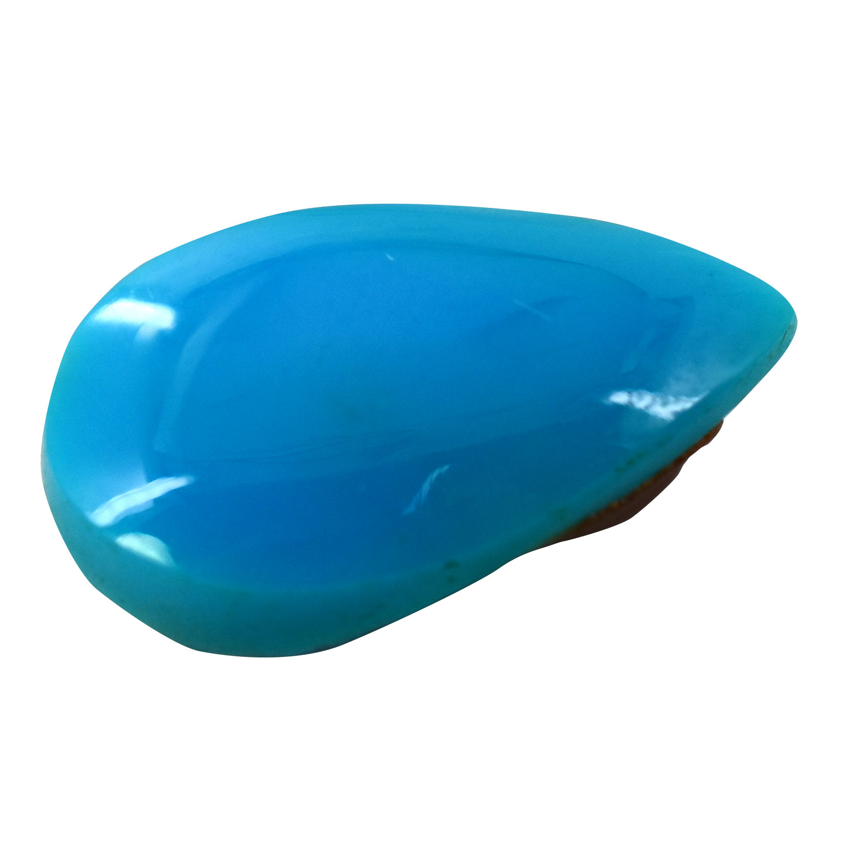 Natural Turquoise (Firoza) Pear Cabochon Loose Gemstone | Certified Blue Turquoise for Ring & Pendant | Natural Healing Crystal - Image 2