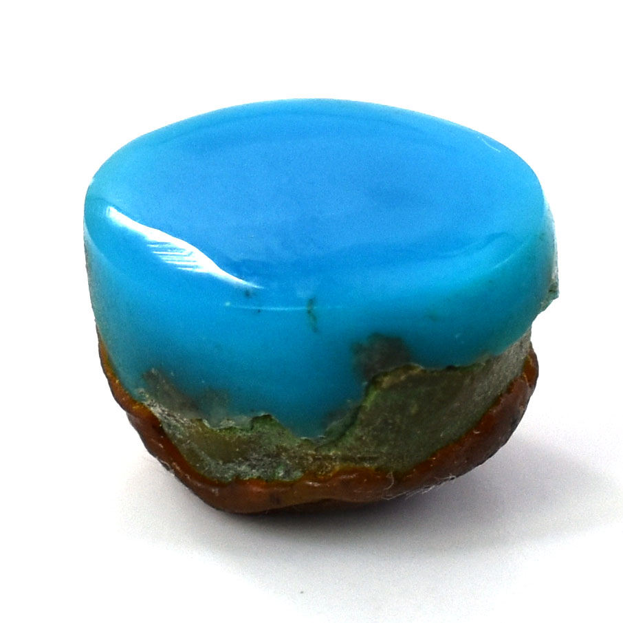 Natural Turquoise (Firoza) Gemstone – Oval Cabochon Sky Blue Loose Gemstone - Image 2