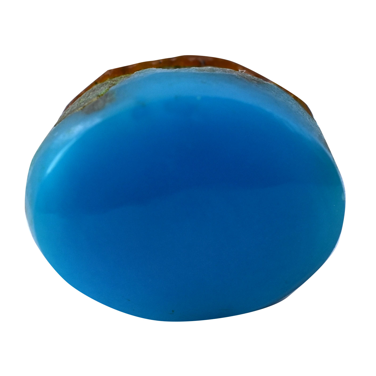 Natural Turquoise (Firoza) Gemstone – Oval Cabochon Sky Blue Loose Gemstone - Image 3
