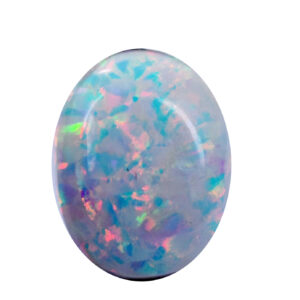 Premium Natural White Opal Oval Cabochon Gemstone