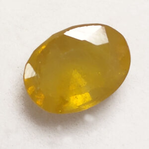 Natural Yellow Sapphire (Pukhraj) Oval Mixed Cut Certified Loose Gemstone – 5.81 Carat IGI Certified Yellow Sapphire for Ring & Pendant