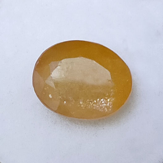 Natural Yellow Sapphire (Pukhraj) Oval Mixed Cut Certified Loose Gemstone – 5.81 Carat IGI Certified Yellow Sapphire for Ring & Pendant - Image 2