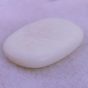 Premium 3.69 Cts Certified Natural Milky White Opal Oval Cabochon