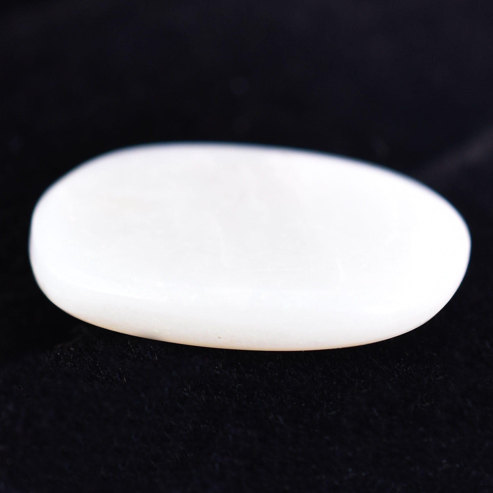 Premium 3.69 Cts Certified Natural Milky White Opal Oval Cabochon - Image 4