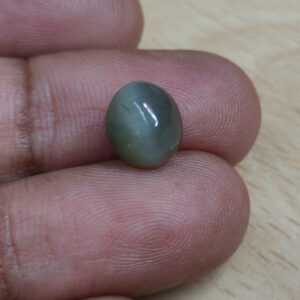Certified Natural Cat's Eye Quartz – 2.98 Carat Oval Cabochon Gemstone
