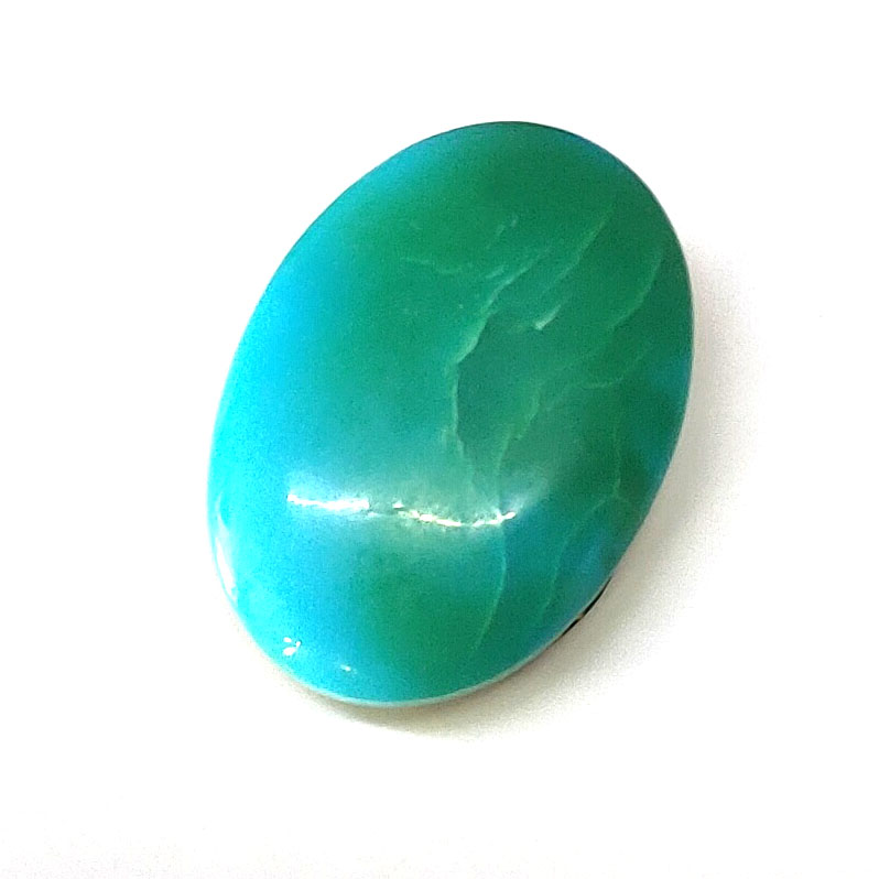 Premium 13.62 Cts Certified Natural Turquoise (Firoza) Oval Cabochon - Image 4