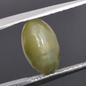 Certified Natural Cat's Eye Quartz – 2.76 Carat Oval Cabochon Gemstone