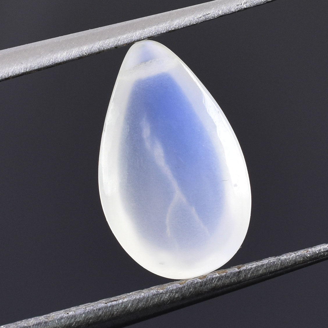 Premium 3.30 Cts Certified Natural Grey Moonstone Pear Cabochon - Image 5