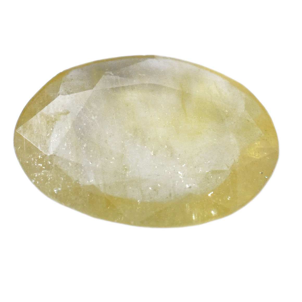 Natural Yellow Sapphire (Pukhraj) Oval Mixed Cut Certified Loose Gemstone – 3.87 Carat IGI Certified Yellow Sapphire for Ring & Pendant - Image 2