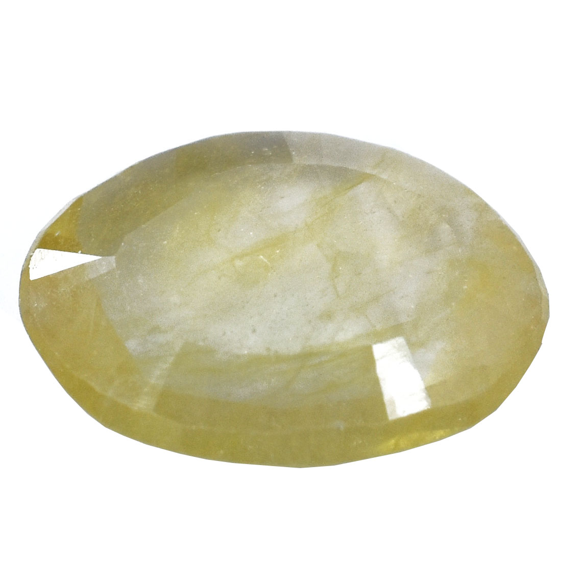 Natural Yellow Sapphire (Pukhraj) Oval Mixed Cut Certified Loose Gemstone – 3.87 Carat IGI Certified Yellow Sapphire for Ring & Pendant - Image 4