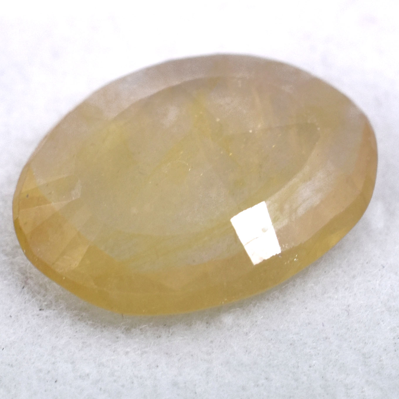 Natural Yellow Sapphire (Pukhraj) Oval Mixed Cut Certified Loose Gemstone – 3.87 Carat IGI Certified Yellow Sapphire for Ring & Pendant