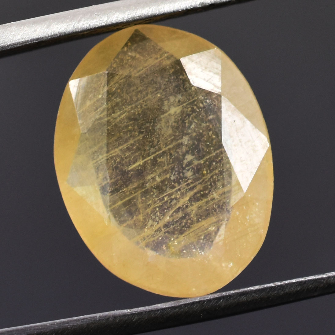 Natural Yellow Sapphire (Pukhraj) Oval Mixed Cut Certified Loose Gemstone – 3.87 Carat IGI Certified Yellow Sapphire for Ring & Pendant - Image 5