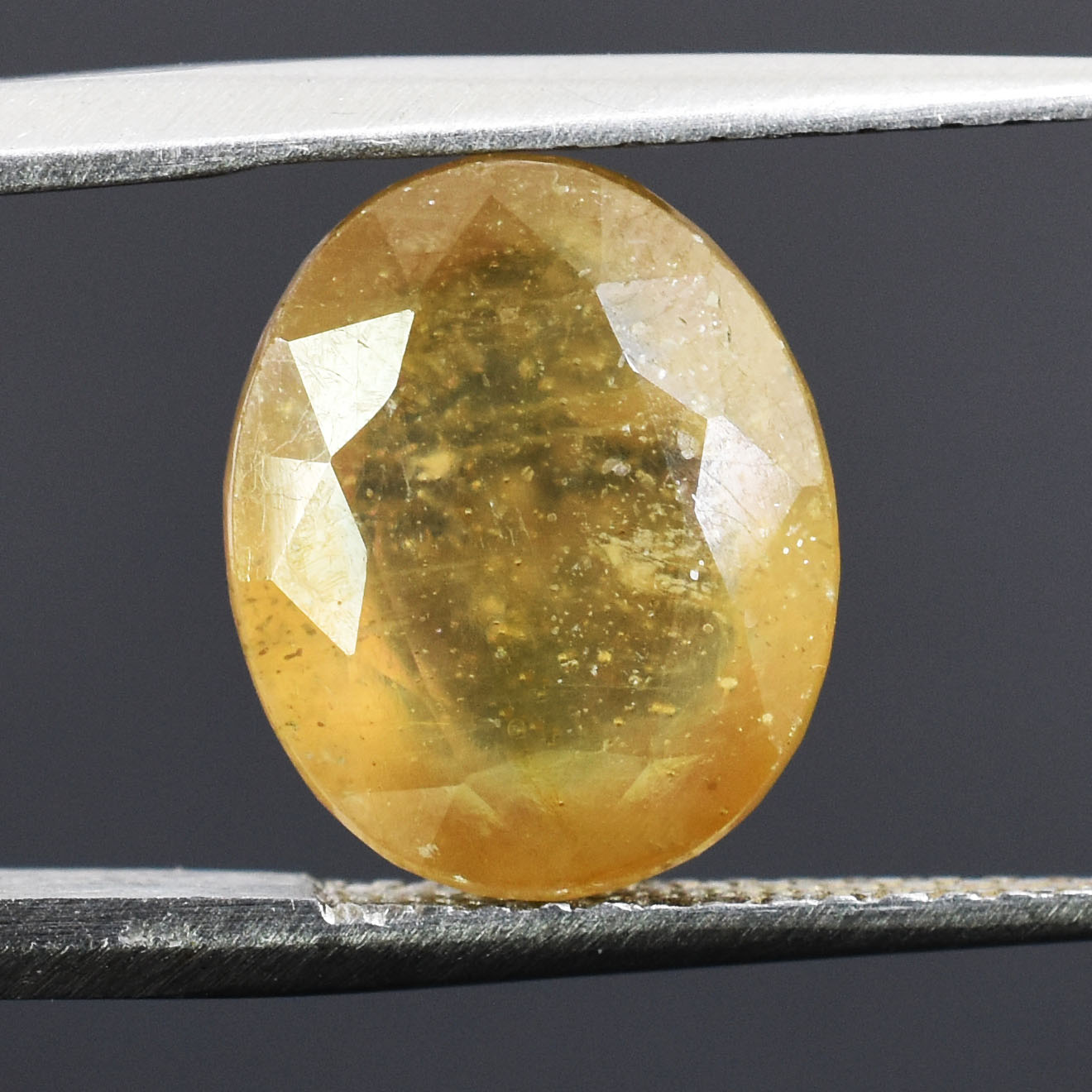 Natural Yellow Sapphire (Pukhraj) – 9.74 Carat Certified Yellow Sapphire Gemstone | Oval Mixed Cut - Image 5