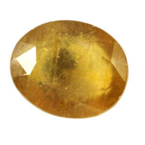 Natural Yellow Sapphire (Pukhraj) – 9.74 Carat Certified Yellow Sapphire Gemstone | Oval Mixed Cut
