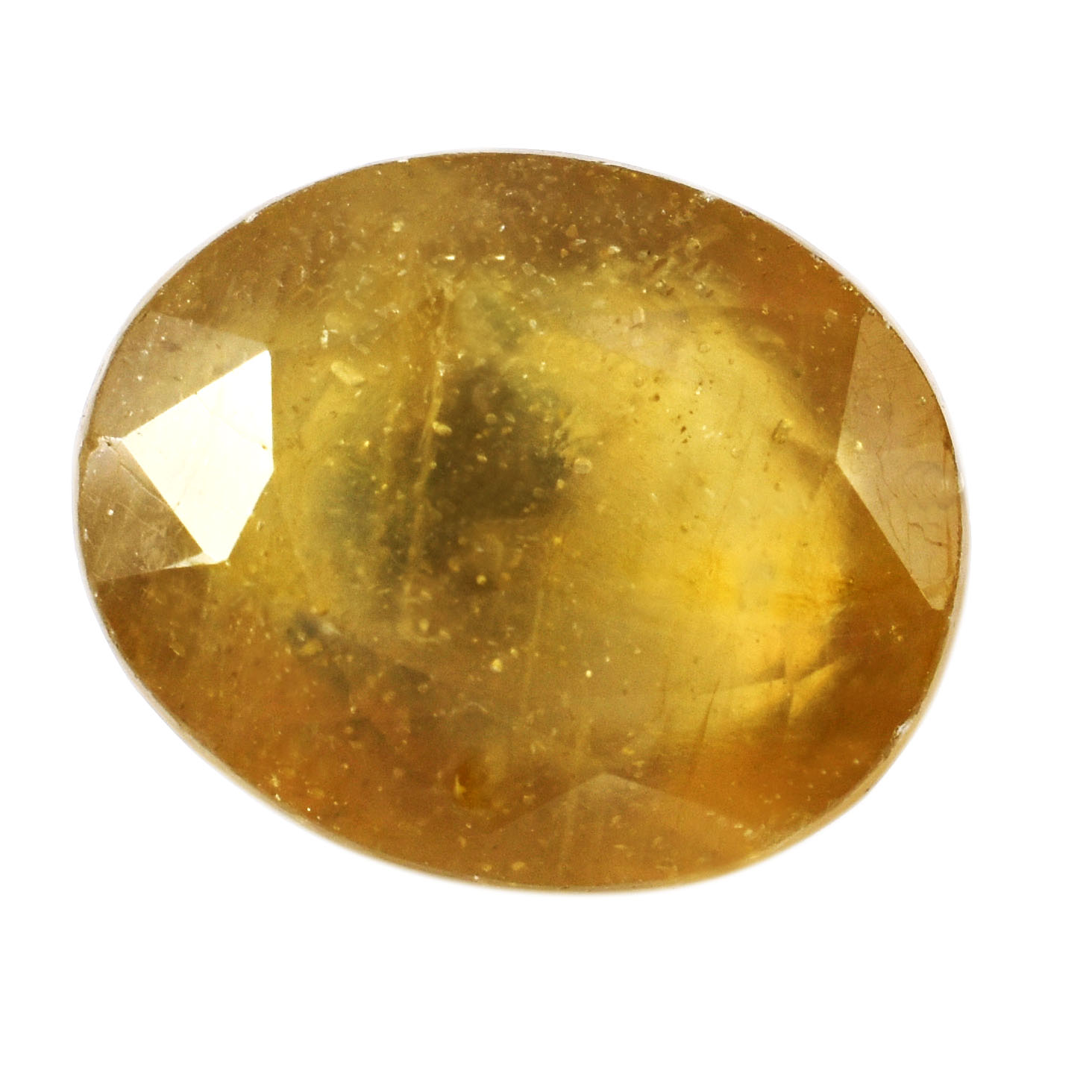 Natural Yellow Sapphire (Pukhraj) – 9.74 Carat Certified Yellow Sapphire Gemstone | Oval Mixed Cut