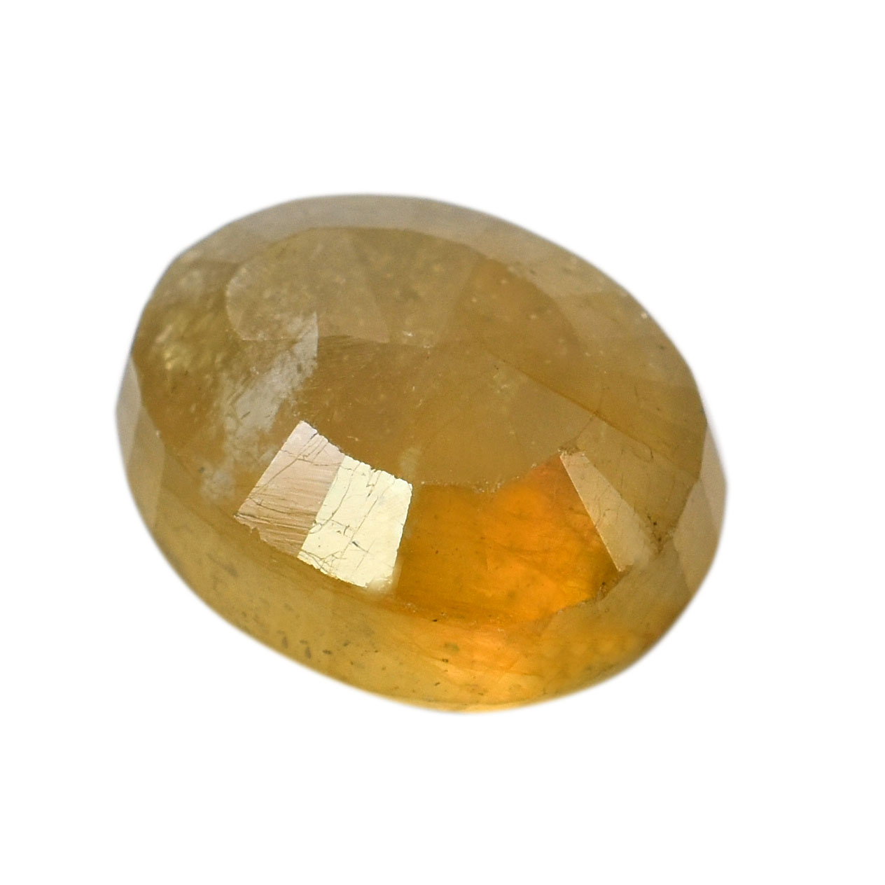 Natural Yellow Sapphire (Pukhraj) – 9.74 Carat Certified Yellow Sapphire Gemstone | Oval Mixed Cut - Image 6