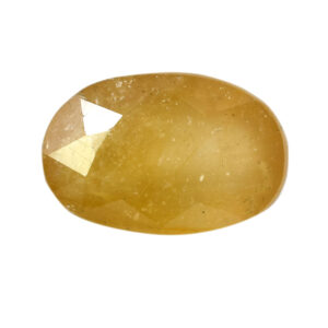 Natural Yellow Sapphire (Pukhraj) Oval Mixed Cut Certified Loose Gemstone – 8.02 Carat IGI Certified Yellow Sapphire for Ring & Pendant