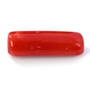 Natural Red Coral (Moonga) Gemstone – 4.17 Carat | Long Capsule Cabochon Cut