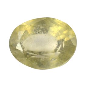 Natural Yellow Sapphire (Pukhraj) Oval Mixed Cut Loose Gemstone | Certified Yellow Sapphire for Ring, Pendant & Astrology | Natural Corundum Gemstone