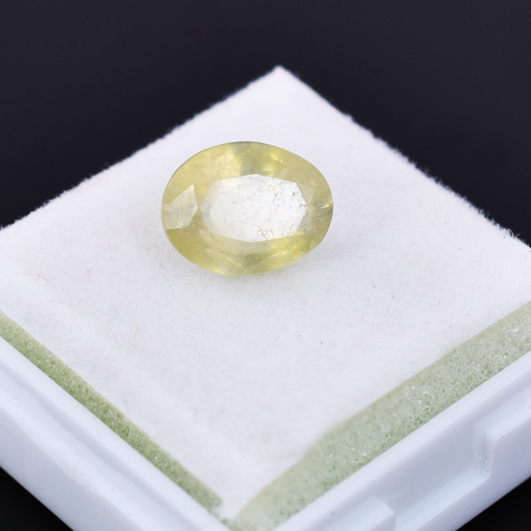 Natural Yellow Sapphire (Pukhraj) Oval Mixed Cut Loose Gemstone | Certified Yellow Sapphire for Ring, Pendant & Astrology | Natural Corundum Gemstone - Image 4