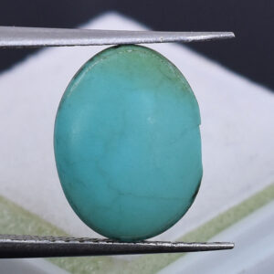 Natural Turquoise (Firoza) Gemstone – 4.38 Carat Oval Cabochon | Certified Loose Stone