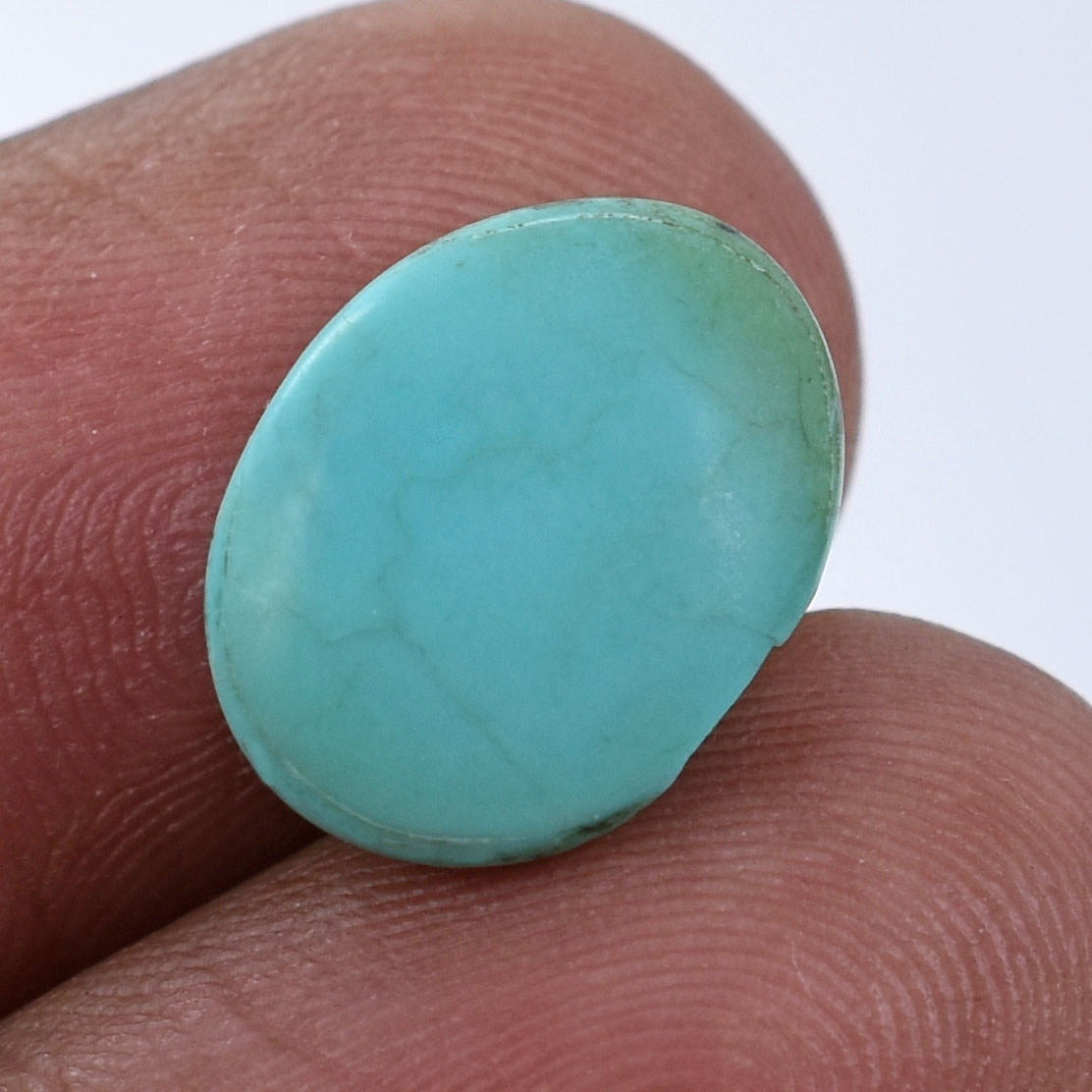 Natural Turquoise (Firoza) Gemstone – 4.38 Carat Oval Cabochon | Certified Loose Stone - Image 4