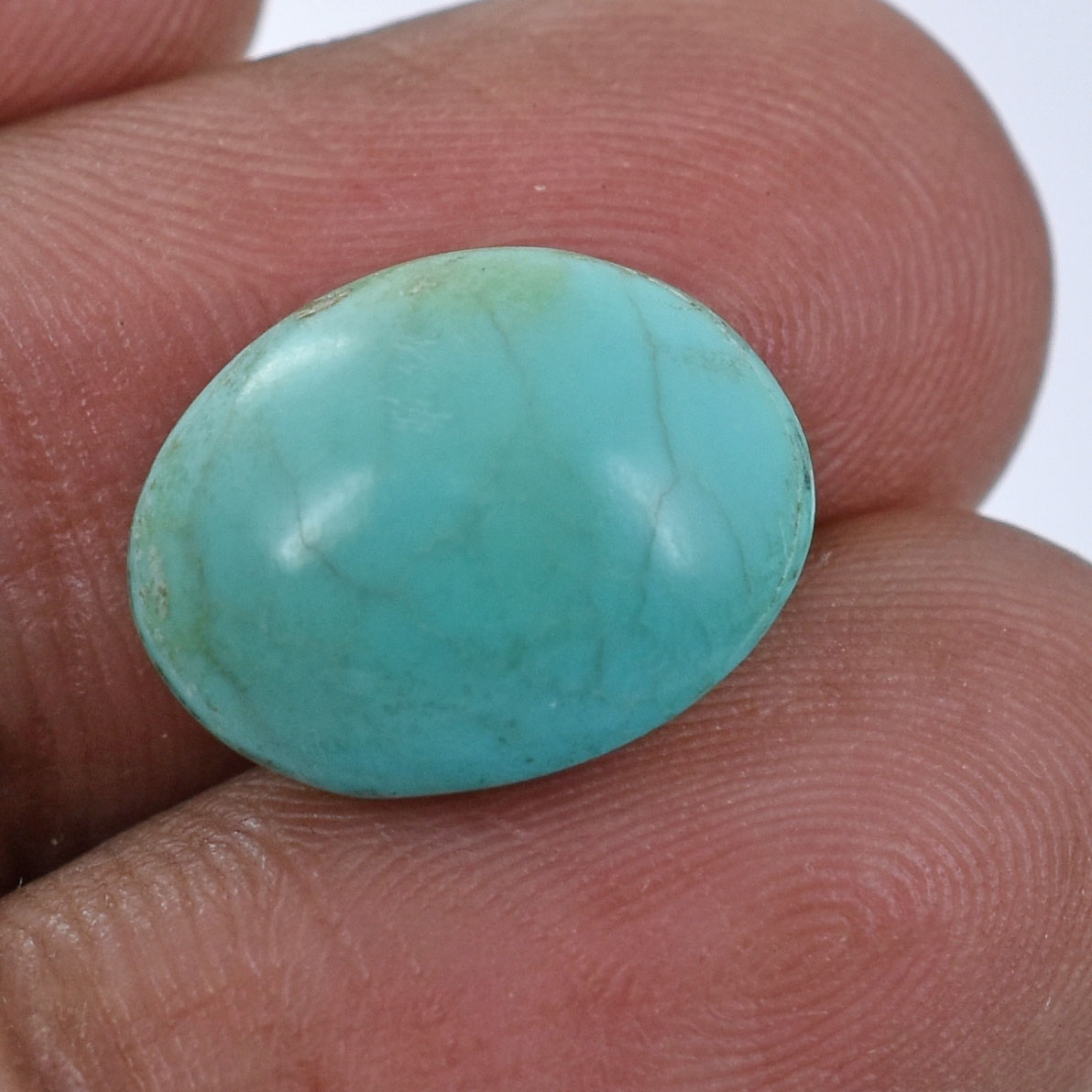 Natural Turquoise (Firoza) Gemstone – Certified Oval Cabochon Loose Stone | 7.20 Carat - Image 5