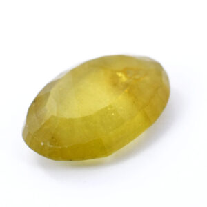 Natural Yellow Sapphire (Pukhraj) Oval Mixed Cut Certified Loose Gemstone – 4.25 Carat | IGLI Certified Yellow Sapphire for Ring & Pendant