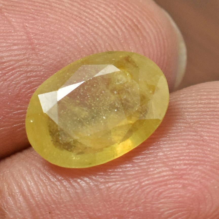 Natural Yellow Sapphire (Pukhraj) Oval Mixed Cut Certified Loose Gemstone – 4.25 Carat | IGLI Certified Yellow Sapphire for Ring & Pendant - Image 6