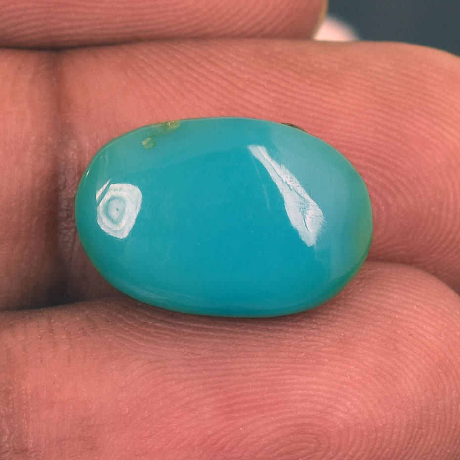 Premium Natural Turquoise (Firoza) Oval Cabochon - Image 3