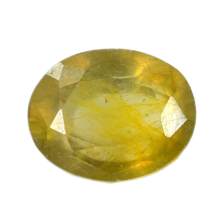 Natural Yellow Sapphire (Pukhraj) Oval Mixed Cut Certified Loose Gemstone – 4.04 Carat IGI Certified Yellow Sapphire for Ring & Pendant