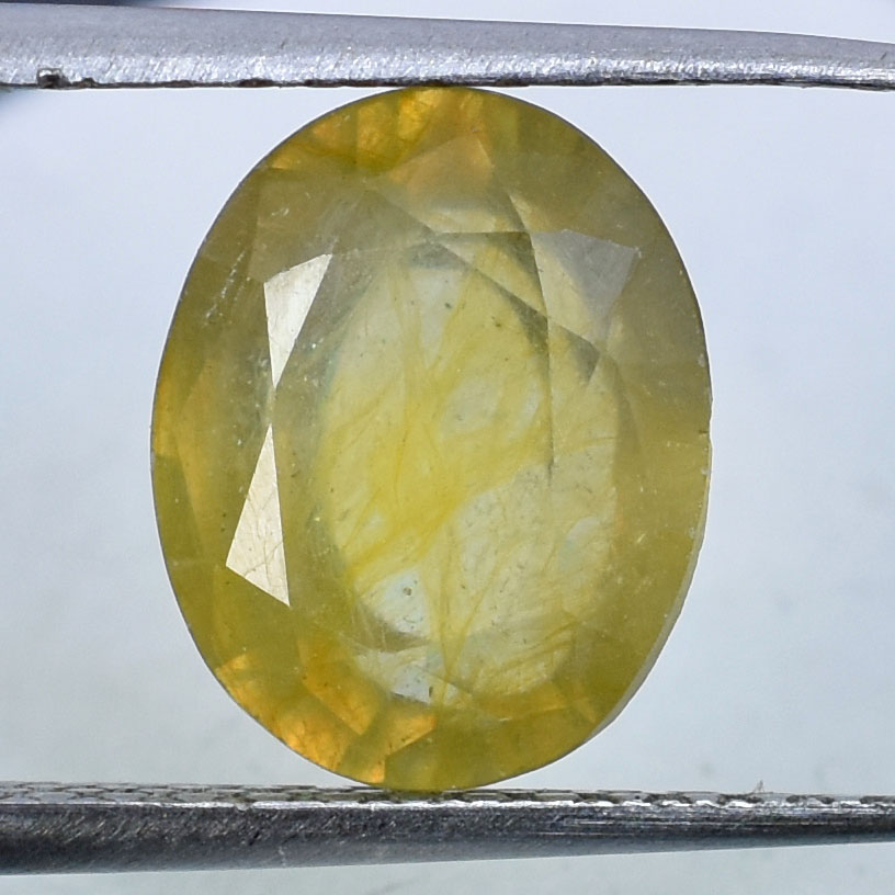 Natural Yellow Sapphire (Pukhraj) Oval Mixed Cut Certified Loose Gemstone – 4.04 Carat IGI Certified Yellow Sapphire for Ring & Pendant - Image 6