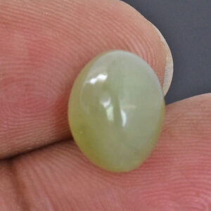 Certified Natural Cat's Eye Quartz – 4.85 Carat Oval Cabochon Gemstone