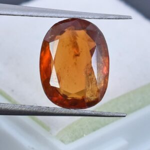 Certified Natural Hessonite Garnet (Gomed) – 4.49 Carat Oval Mixed Cut Gemstone