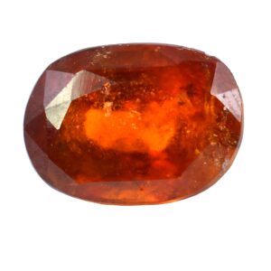 Certified Natural Hessonite Garnet (Gomed) – 5.11 Carat Oval Mixed Cut Gemstone