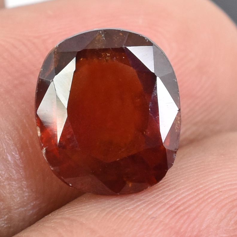 Certified Natural Hessonite Garnet (Gomed) – 5.86 Carat Oval Mixed Cut Gemstone - Image 5