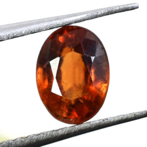 Certified Natural Siloni Hessonite Garnet (Gomed) – 1.69 Carat Oval Mixed Cut Gemstone