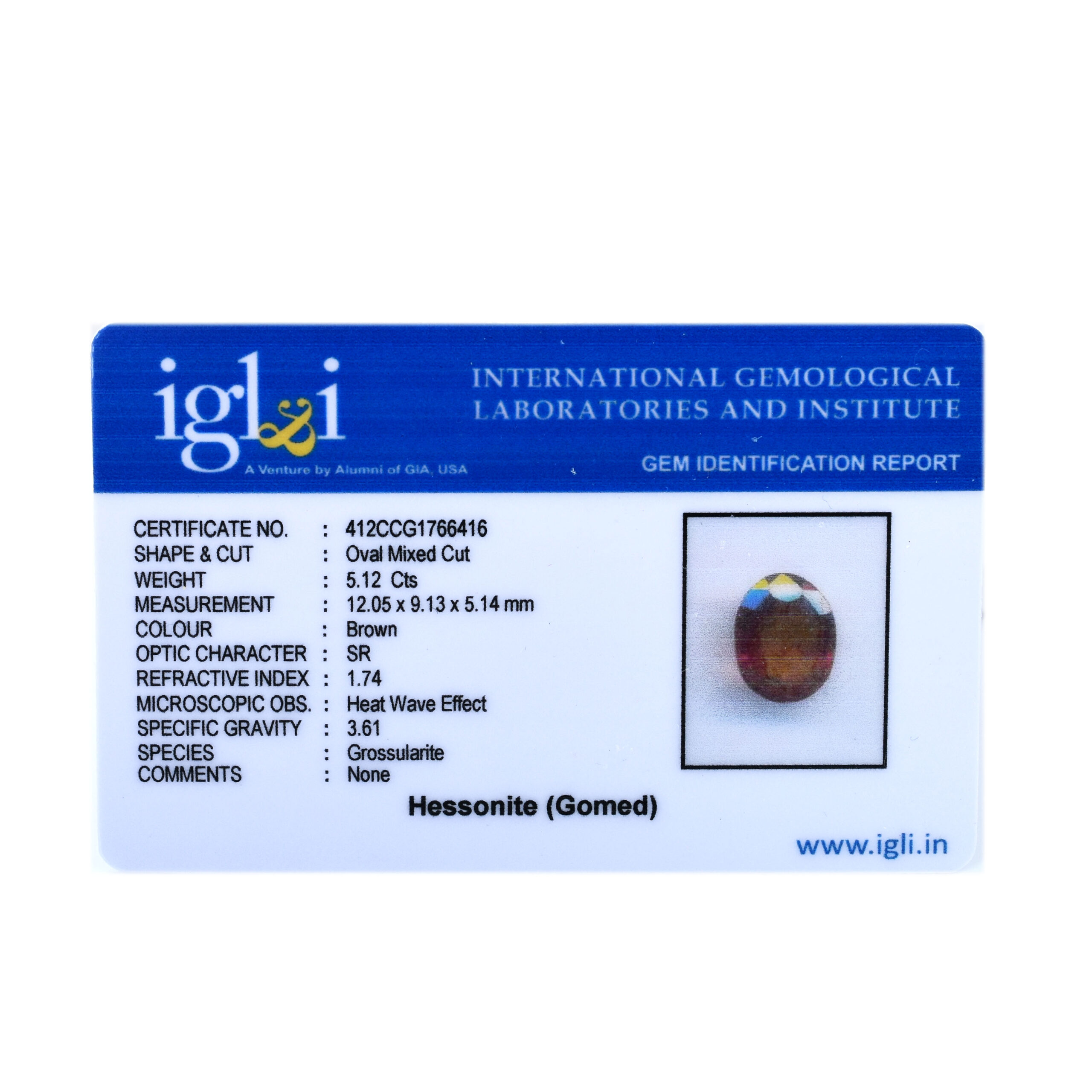 Natural Hessonite (Gomed) Gemstone – Certified Astrological Gemstone - Image 2