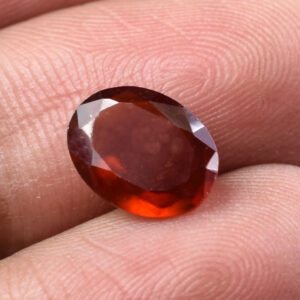 Certified Natural African Hessonite Garnet (Gomed) – 2.01 Carat Oval Mixed Cut Gemstone