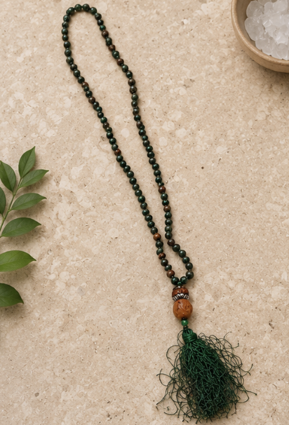 Natural Unakite 109 Beads Mala | 40 g Handmade Prayer Necklace | Healing Crystal Meditation Jewelry - Image 5