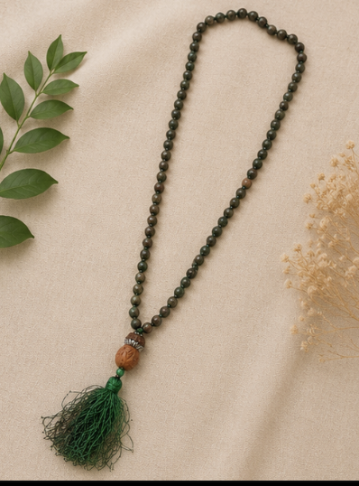 Natural Unakite 109 Beads Mala | 40 g Handmade Prayer Necklace | Healing Crystal Meditation Jewelry - Image 2