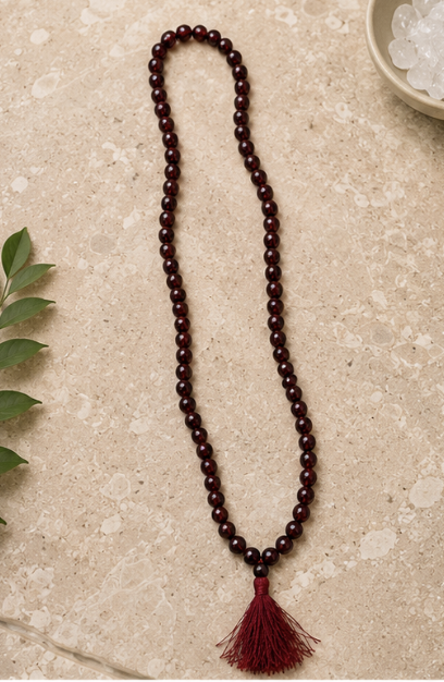 Natural Red Garnet 109 Beads Mala | 18 g Handmade Prayer Necklace | Healing Crystal Meditation Jewelry - Image 5
