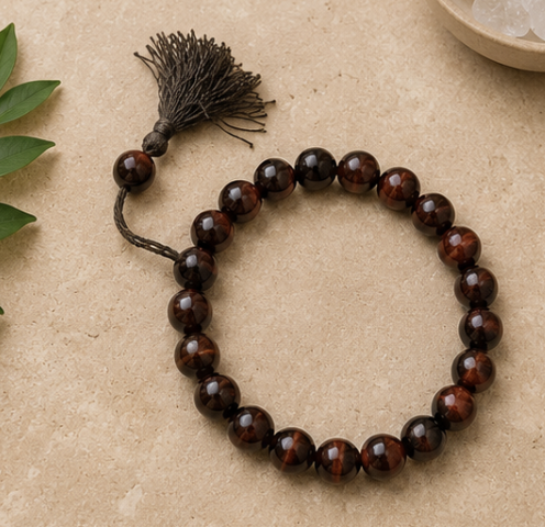 Natural Red Tiger's Eye Bracelet | 24 g Handmade Healing Crystal Bracelet | Protective Gemstone Jewelry - Image 2